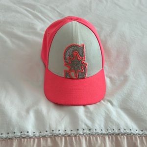 Girls kids pink mariners cap